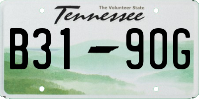TN license plate B3190G