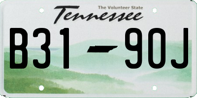 TN license plate B3190J