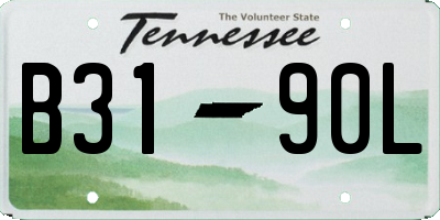 TN license plate B3190L