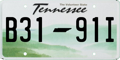 TN license plate B3191I