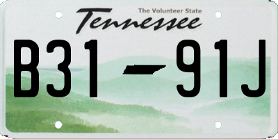 TN license plate B3191J