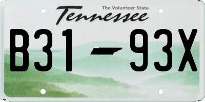 TN license plate B3193X