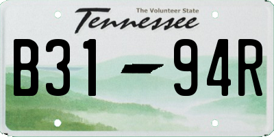 TN license plate B3194R