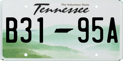 TN license plate B3195A