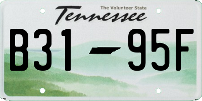 TN license plate B3195F
