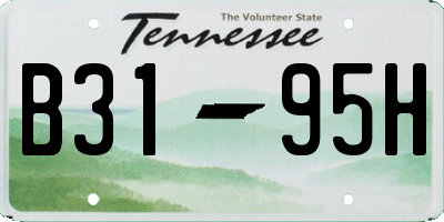 TN license plate B3195H
