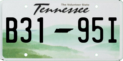 TN license plate B3195I