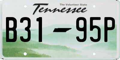 TN license plate B3195P