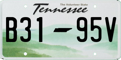 TN license plate B3195V