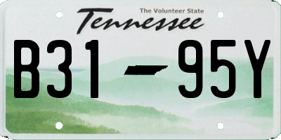 TN license plate B3195Y