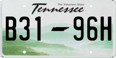 TN license plate B3196H