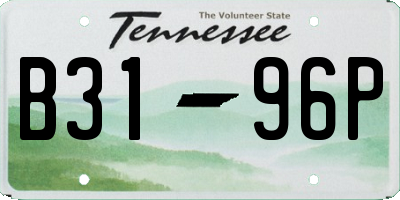 TN license plate B3196P
