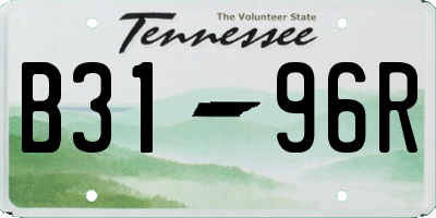 TN license plate B3196R