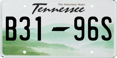 TN license plate B3196S