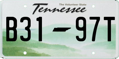 TN license plate B3197T