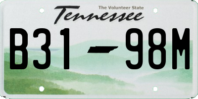 TN license plate B3198M