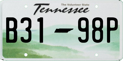 TN license plate B3198P