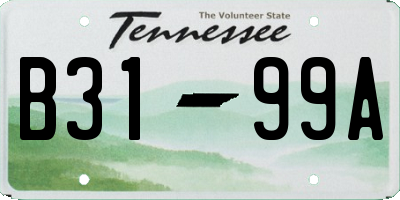 TN license plate B3199A