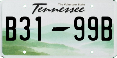 TN license plate B3199B