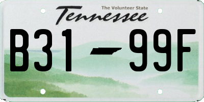 TN license plate B3199F