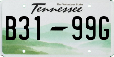 TN license plate B3199G