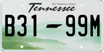 TN license plate B3199M