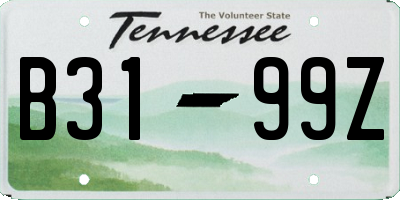 TN license plate B3199Z