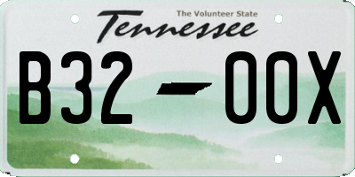 TN license plate B3200X