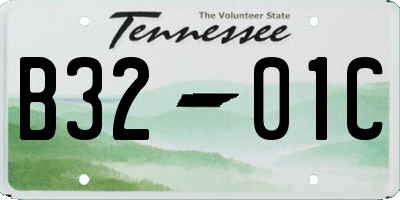 TN license plate B3201C