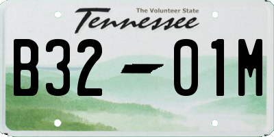 TN license plate B3201M