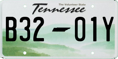 TN license plate B3201Y