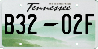 TN license plate B3202F