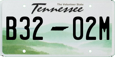TN license plate B3202M