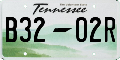 TN license plate B3202R