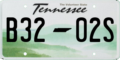 TN license plate B3202S