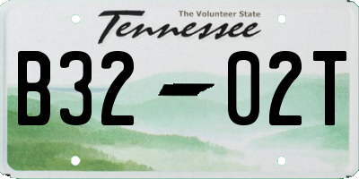 TN license plate B3202T