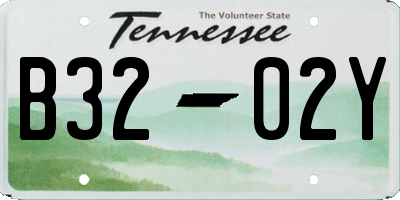 TN license plate B3202Y