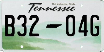 TN license plate B3204G