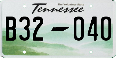 TN license plate B3204O