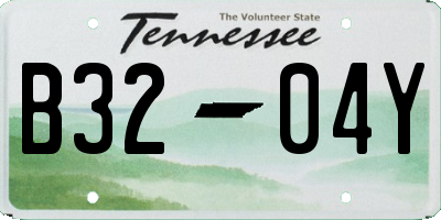TN license plate B3204Y