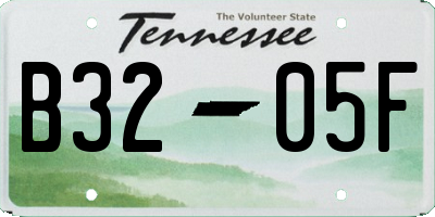 TN license plate B3205F