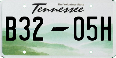 TN license plate B3205H
