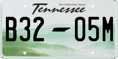 TN license plate B3205M