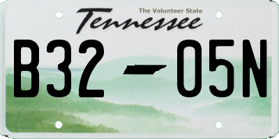TN license plate B3205N
