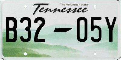 TN license plate B3205Y