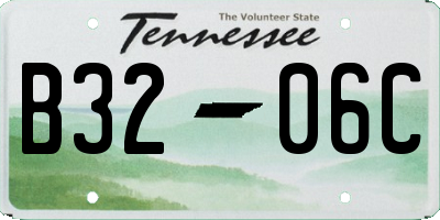 TN license plate B3206C