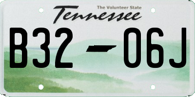 TN license plate B3206J