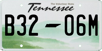 TN license plate B3206M