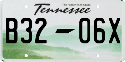 TN license plate B3206X