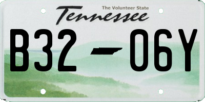 TN license plate B3206Y